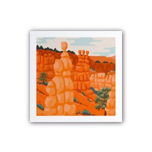 Bryce Canyon 5x5" print leah jay illustration
